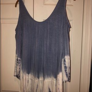 Freeloader ( boho top) blue and white